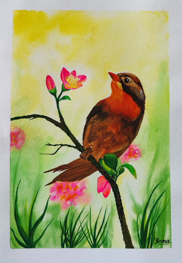 Bird's Eye | Handmade Watercolour Painting on 300 GSM Paper