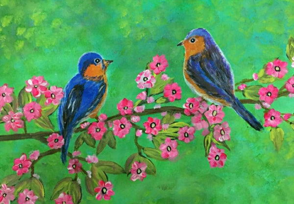 Birds and Flower