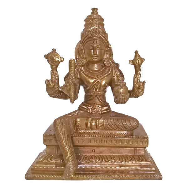 Blessing Lord Sri Venkateswara Holding Sangu Bronze Statue