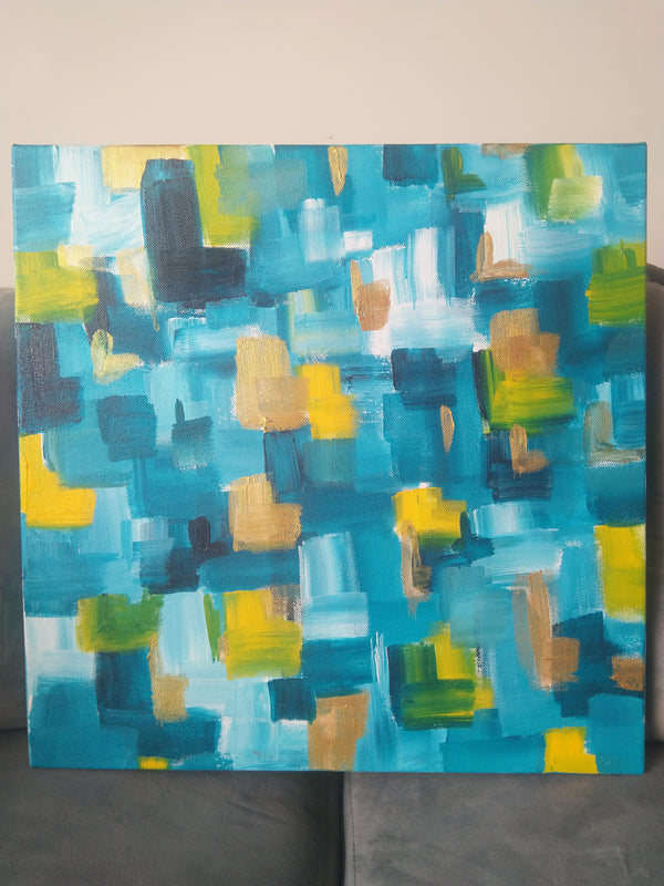 Blue and Gold Squares
