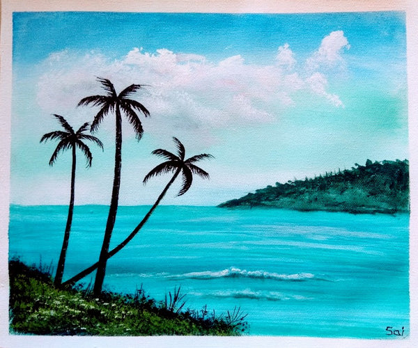 Blue island Sea scenery