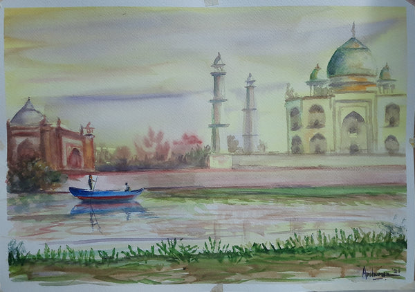 Boating at the Taj Mahal