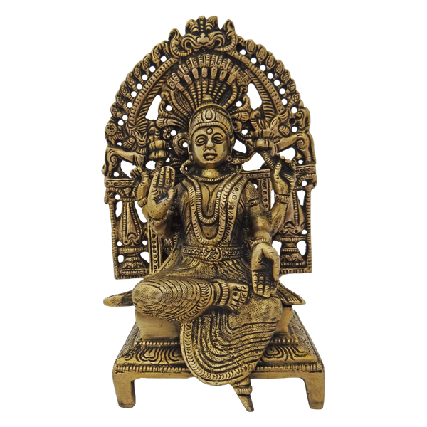 Brass Antique Lakshmi with Decorative Arch Statue