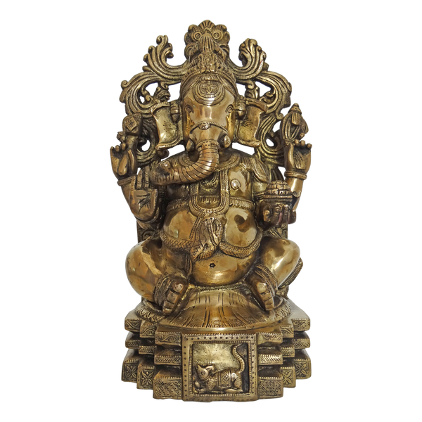 Brass Ganapati with arch Statue