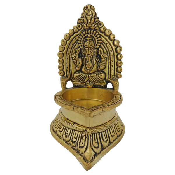 Brass Ganesha Diya Showpiece