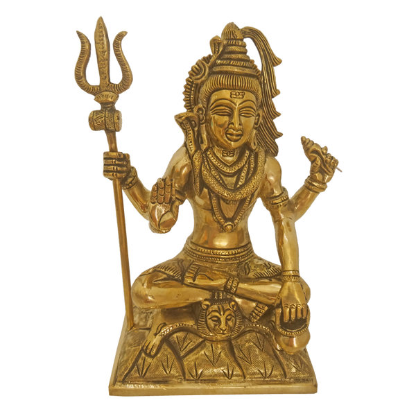 Brass Lord Shiva Lingam With Sulayutham Statue