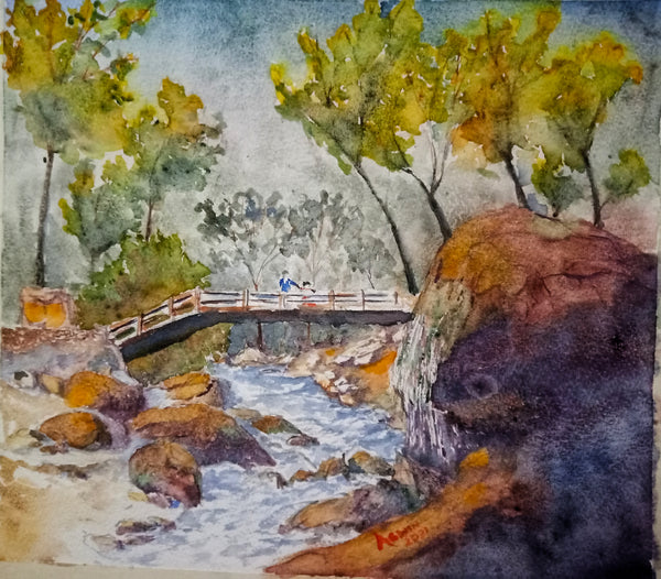 Bridge over a stream
