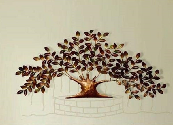 Brown Metal Nano Tree Wall Hanging