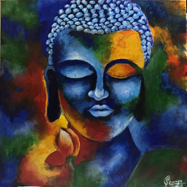 Buddha abstract acrylic painting