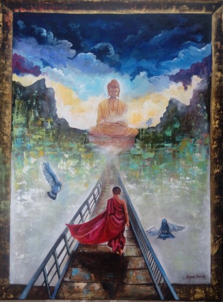 Buddha and Monk