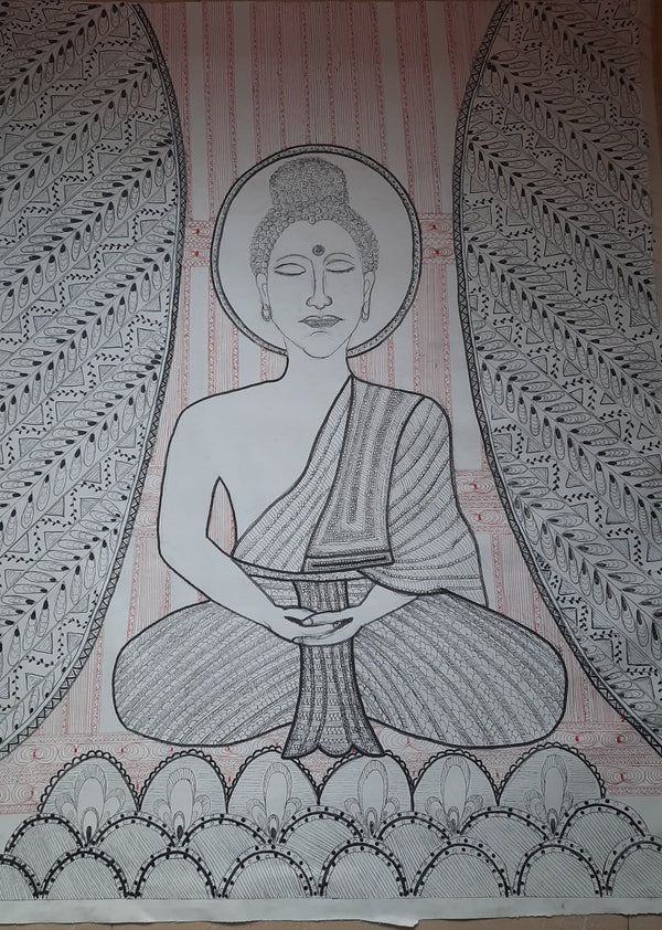 Buddha in Madhubani