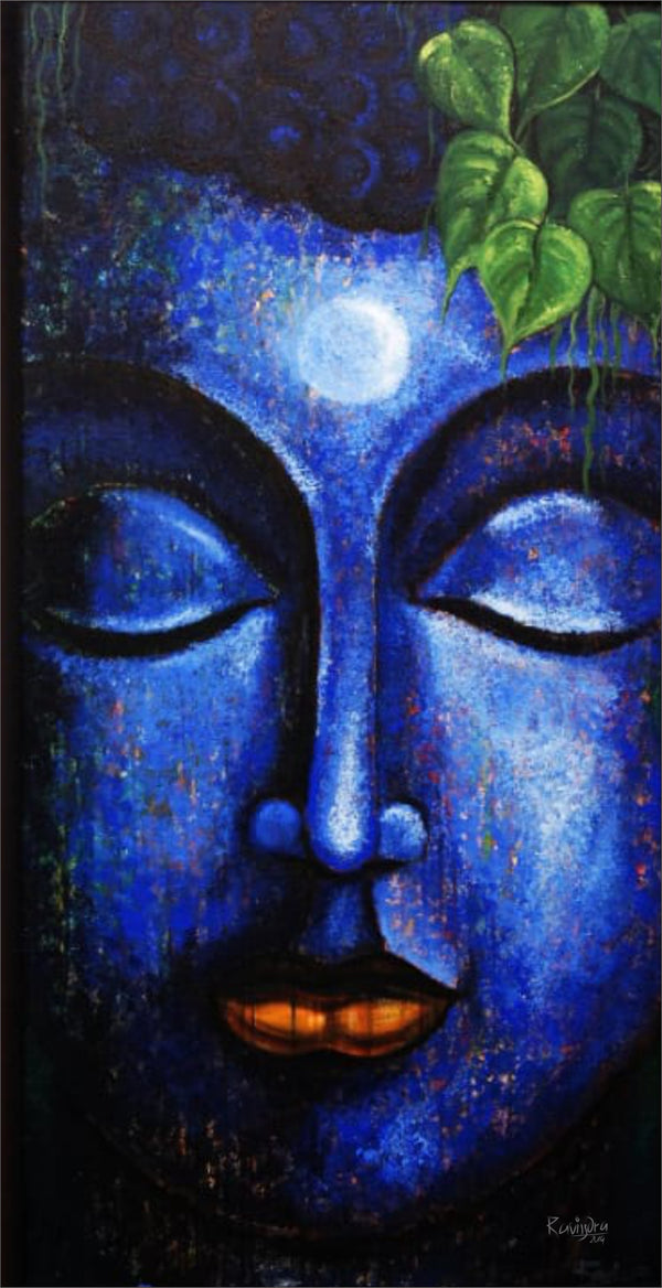 Buddha in moonlight
