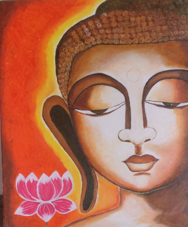 Buddha with Pink Lotus flower