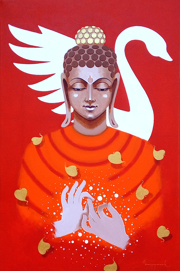 Buddha with Swan