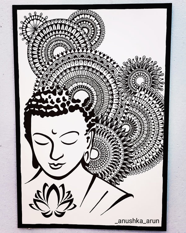 Budha mandala drawing