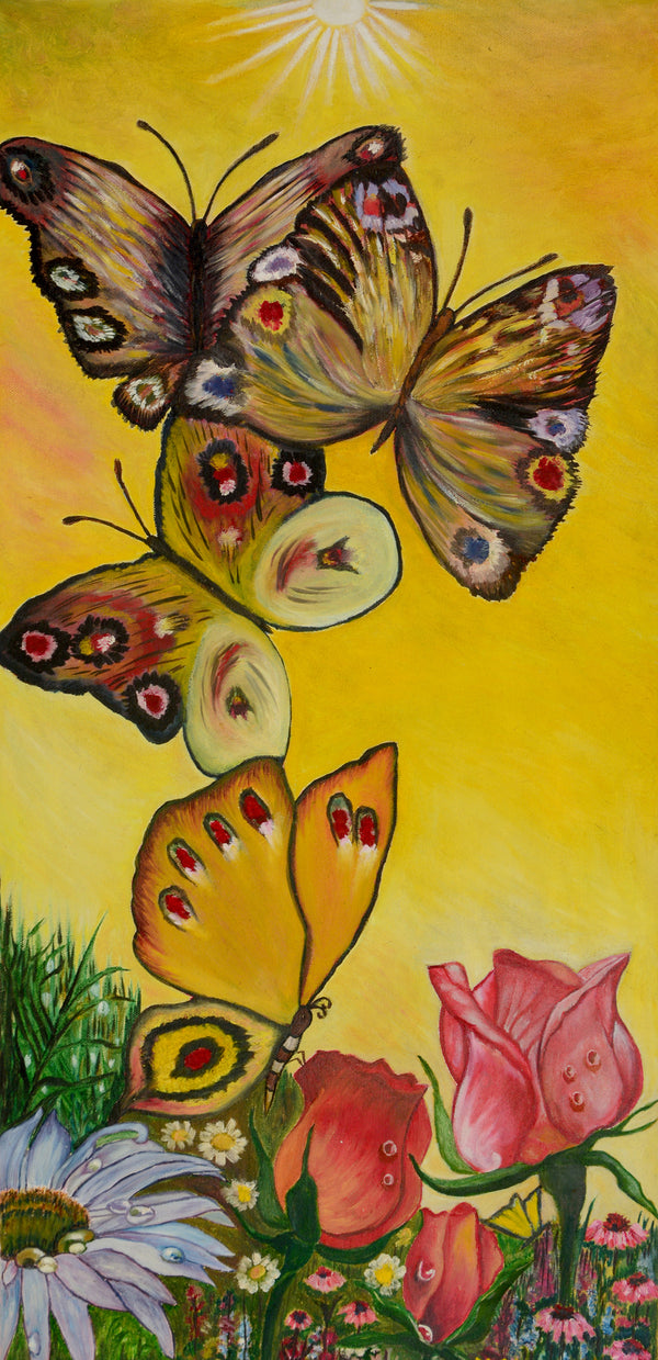 Butterfly & flowers