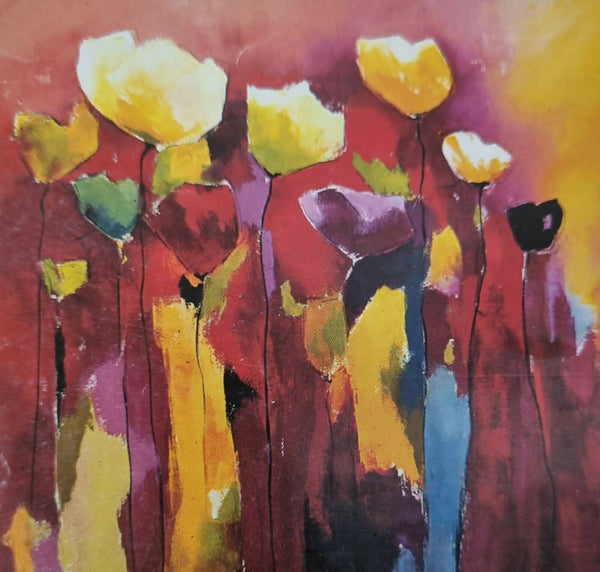 Abstract flowers painting