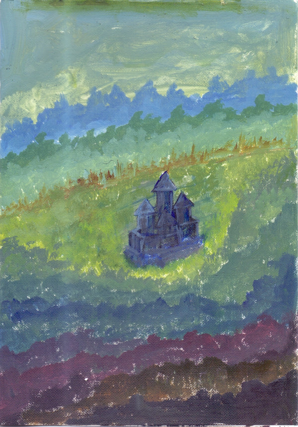 Castle abstract painting