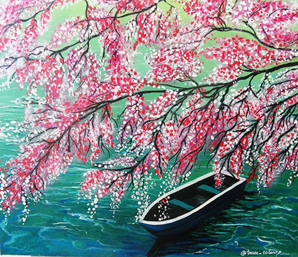 Cherry Tree and Boat