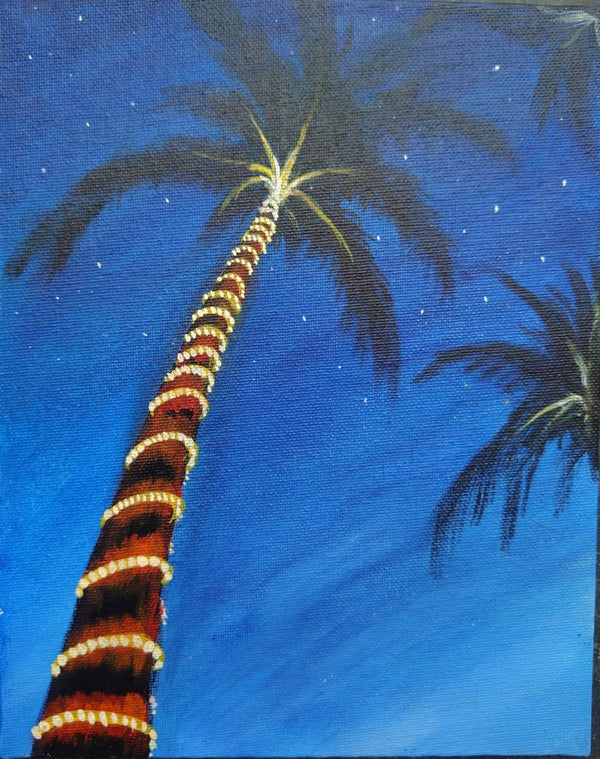 Coconut tree on Canvas Frame