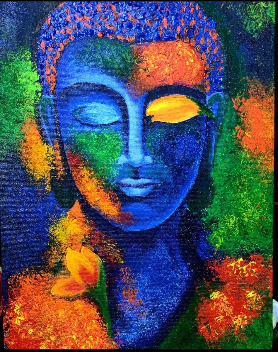 Buy Colour ful Budha Painting at Lowest Price By Madhavi Neerukattu ...