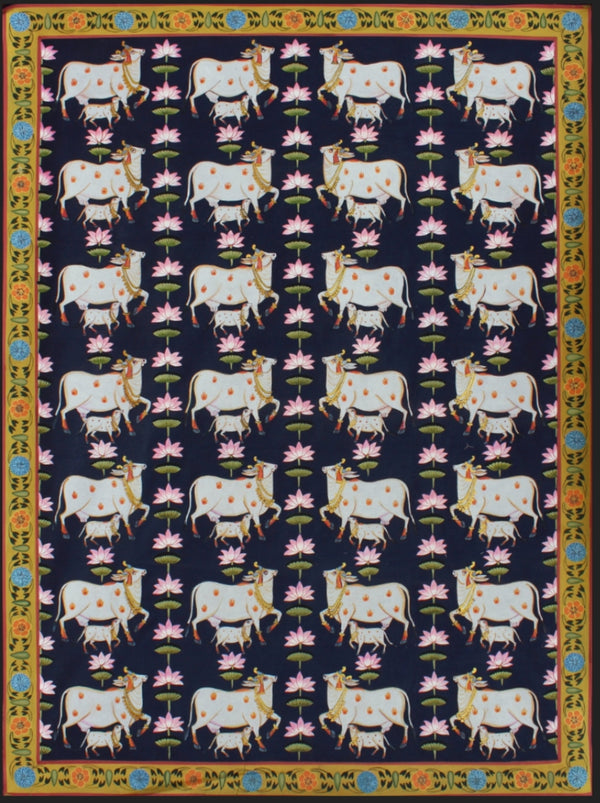 cow pichwai painting on cloth