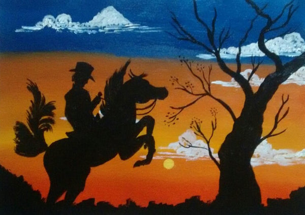 Cowboy sunset