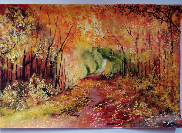 Deep Autumn Forest Road