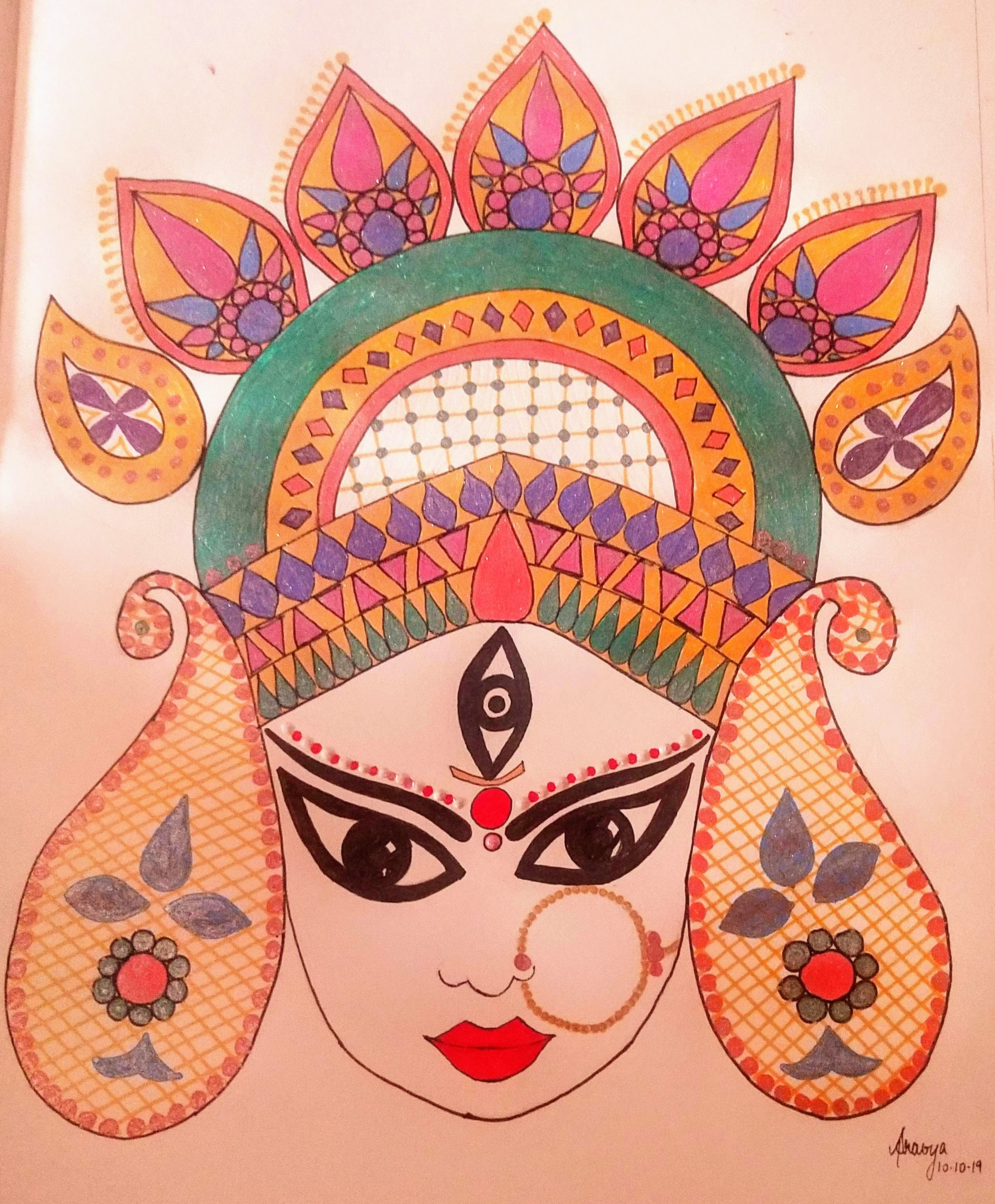 Easy and Simple Durga Puja Drawing Ideas for School Students 2023