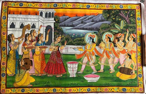 Krishna Painting- Pichwai-cotton coolth