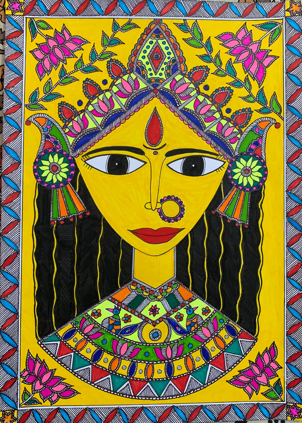 Durga Mata Madhubani Painting