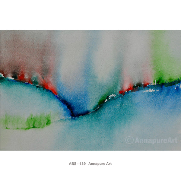 Landscape Abstract, Watercolour on handmade paper, original art work, ABS -139