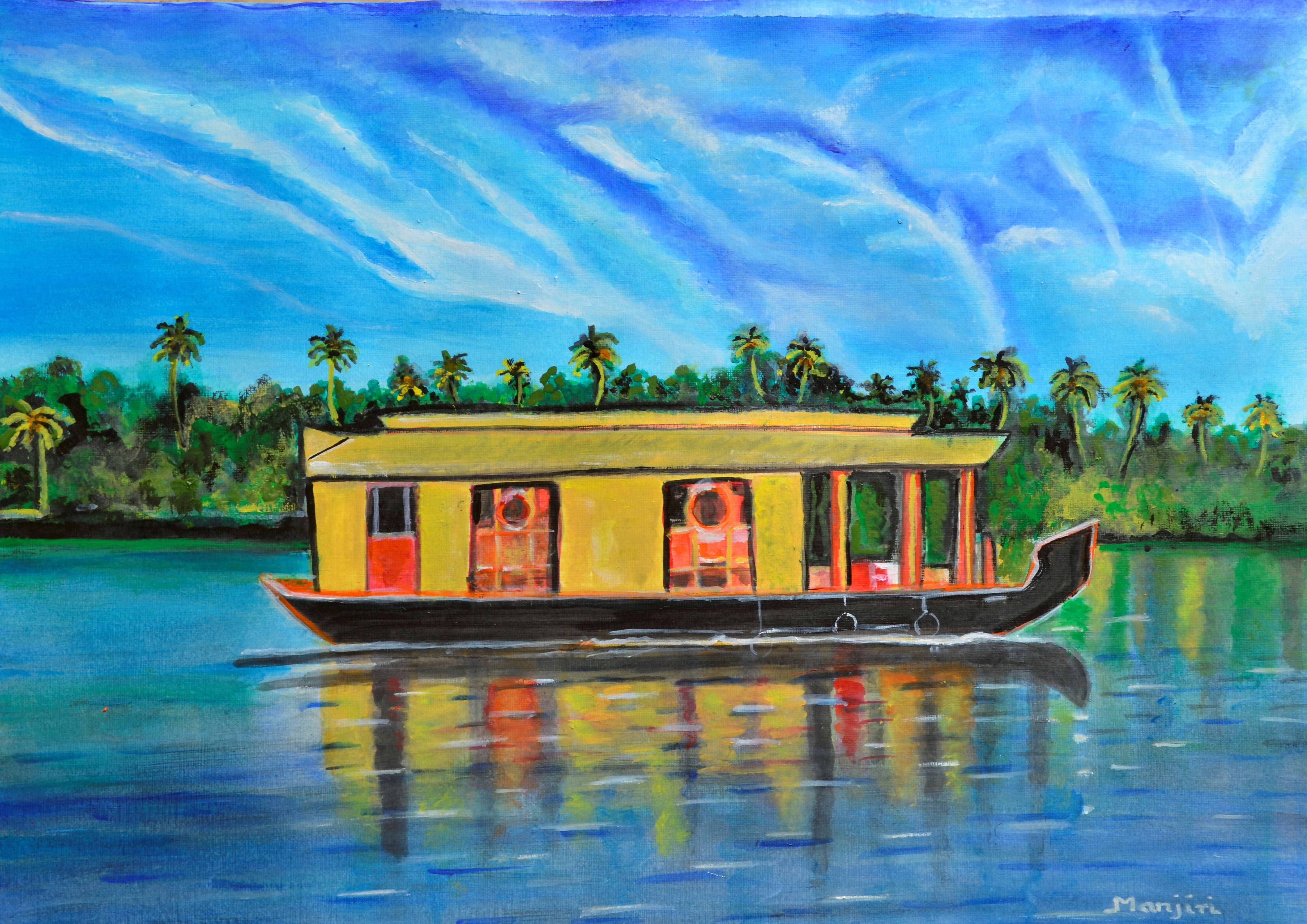 Learn How to Draw a Boat House Boats and Ships Step by Step  Drawing  Tutorials