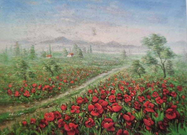 Valley of flowers landscape painting