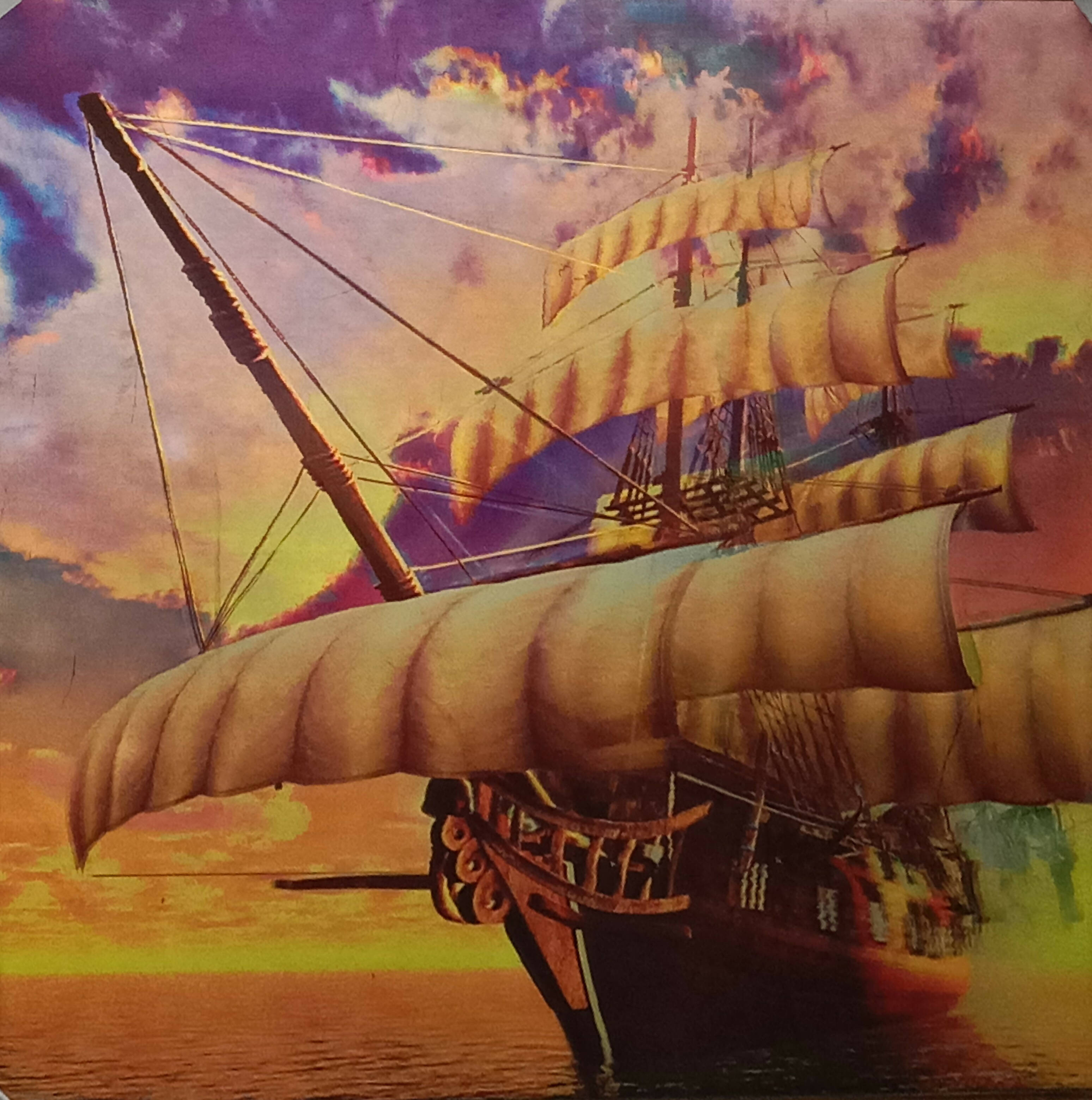 Painting of a Ship in the sea?