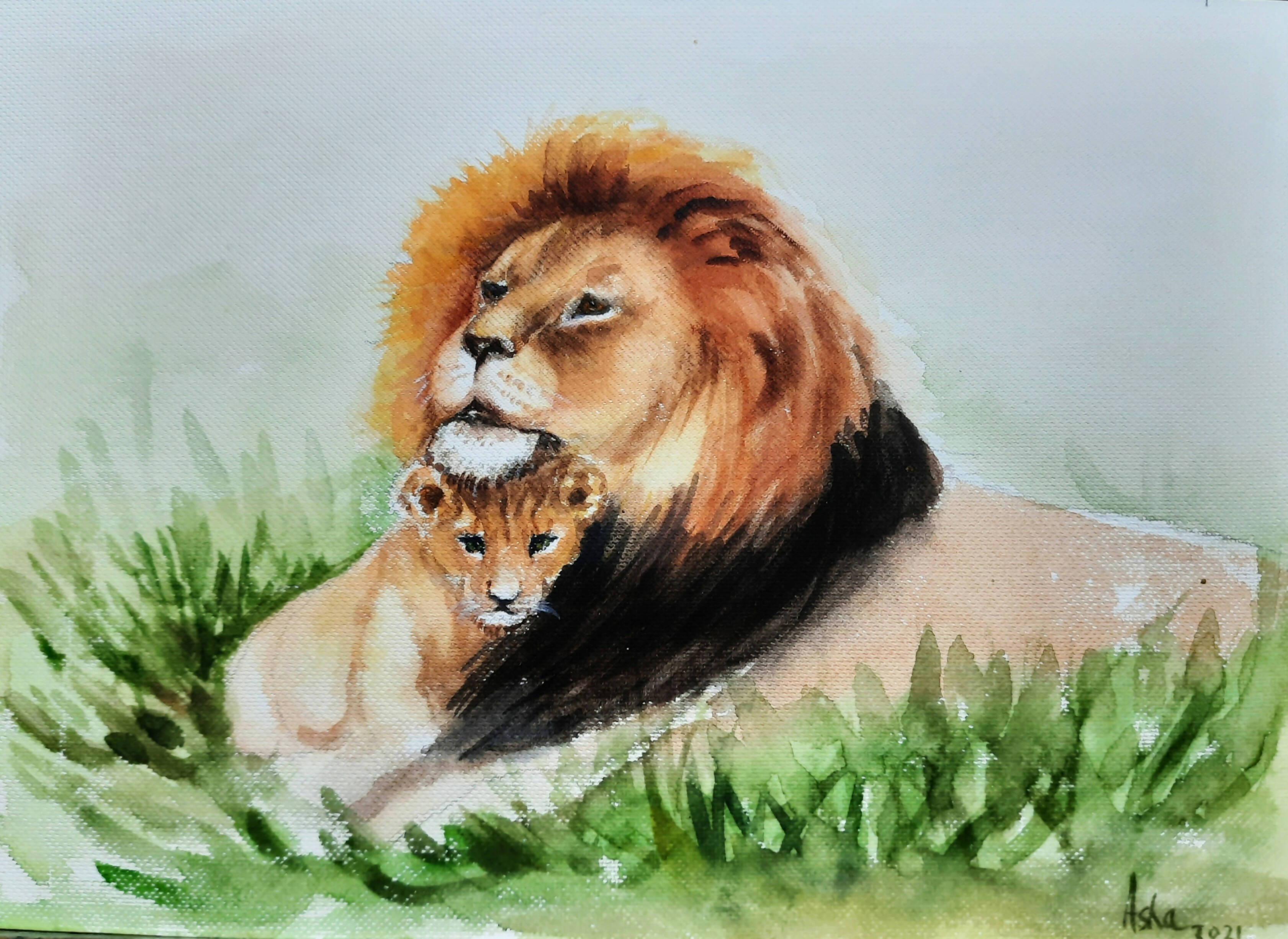 Lion King and Cub Fathers day gift