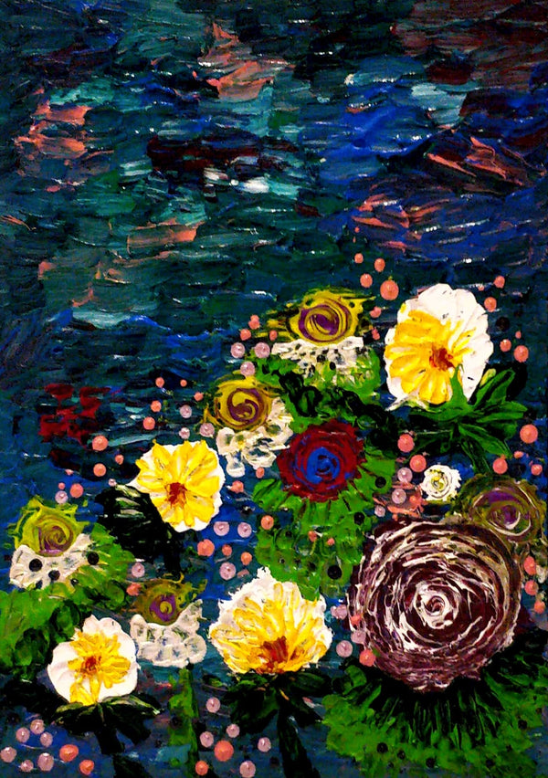 Flowers on a Lake