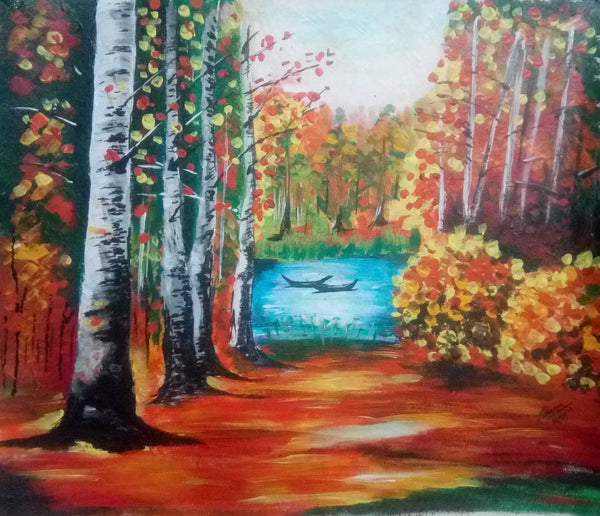 Forest and Lake landscape