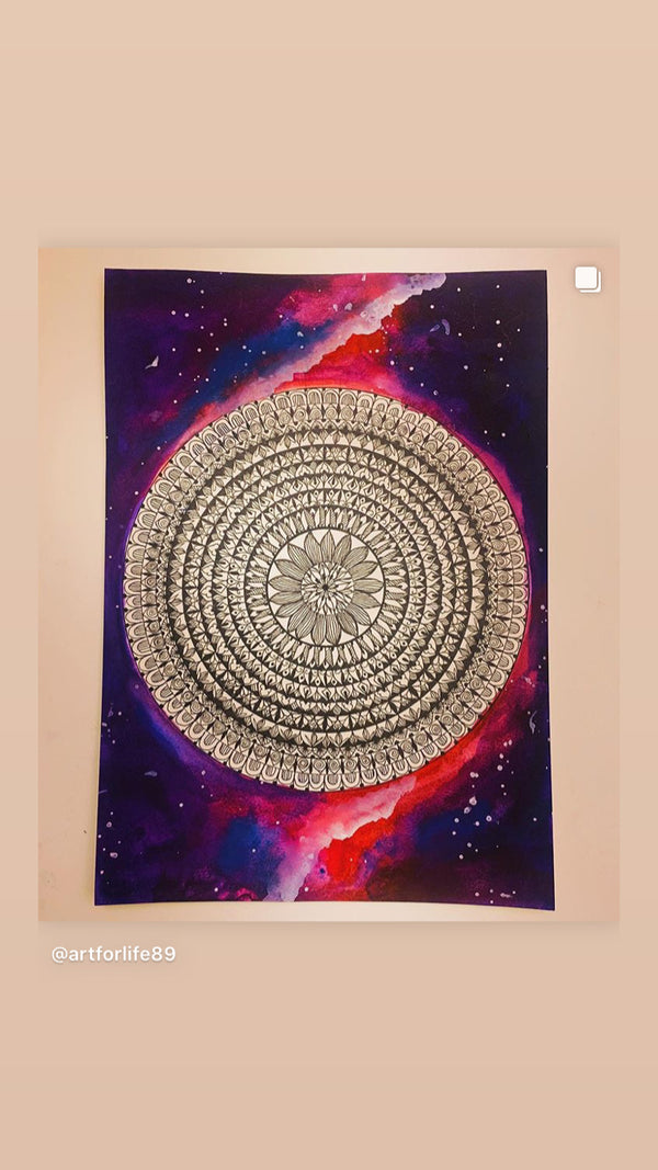 Galaxy mandala artwork