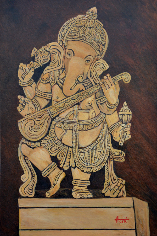 Ganesha playing Veena