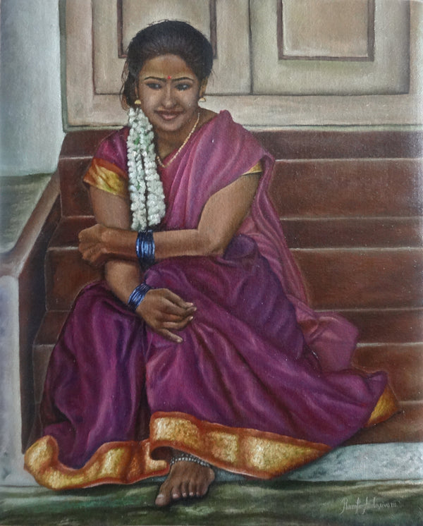 Girl Sitting The Stairs