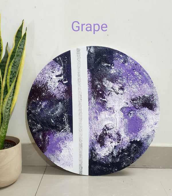 Grape - Heavily Texture Abstract Painting
