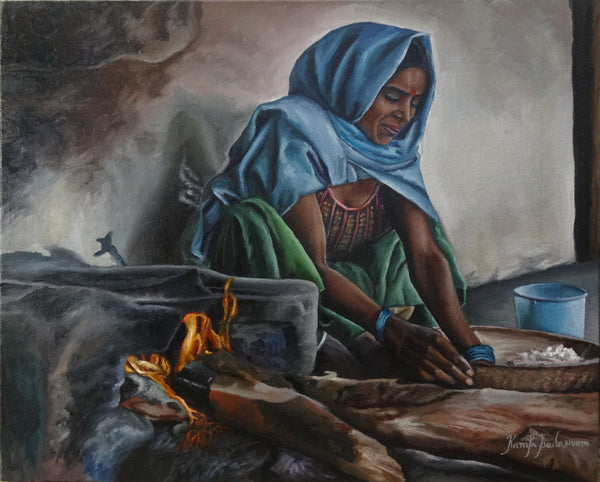Woman Preparing Dough