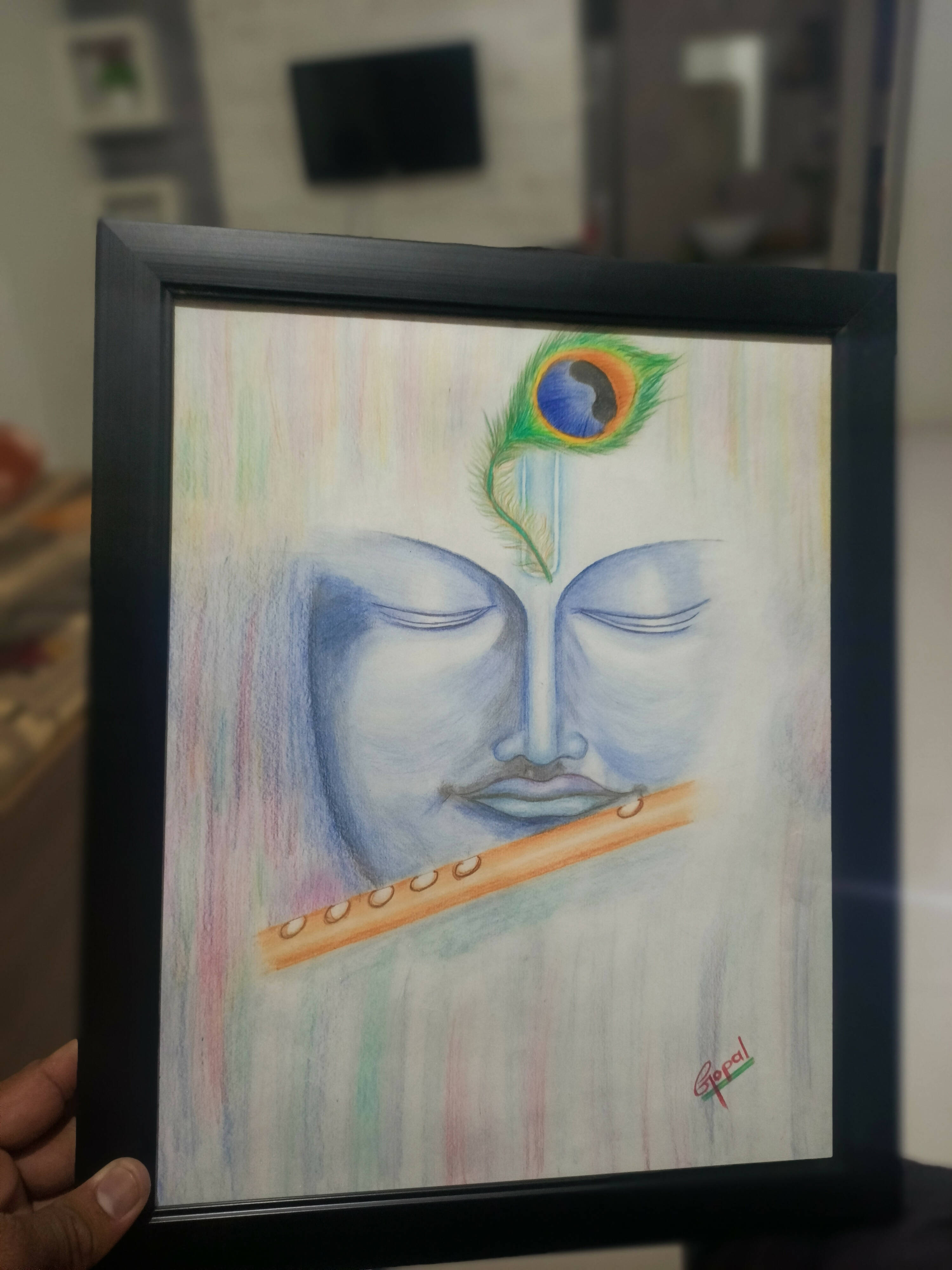 Krishna Drawing, Acrylic painting Tutorial - YouTube