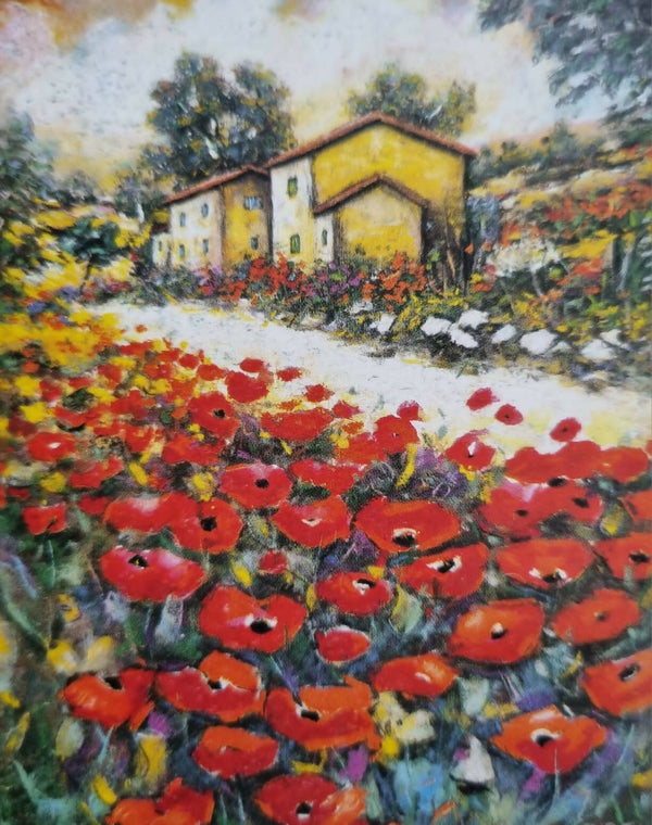Valley of flowers landscape scenery painting