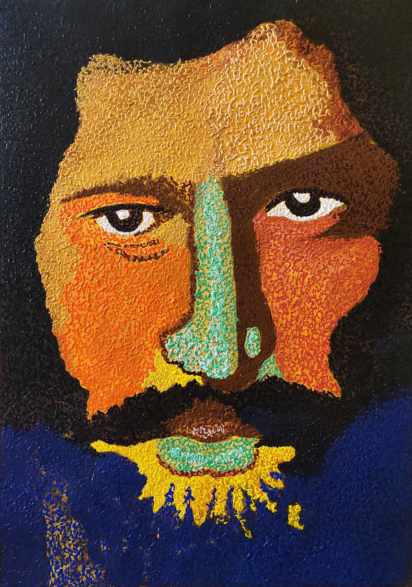 Jesus Face Abstract - 3D Embossed Artwork