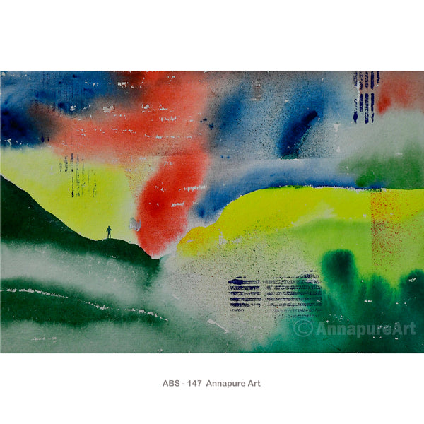 Abstract, Watercolour on handmade paper, original art work, -147