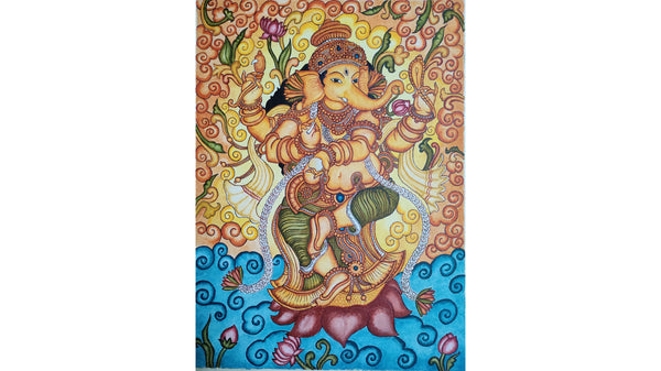 Kerala Mural Painting of Lord Ganesha