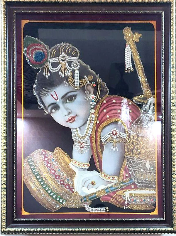 Krishna Heavy Decorated painting