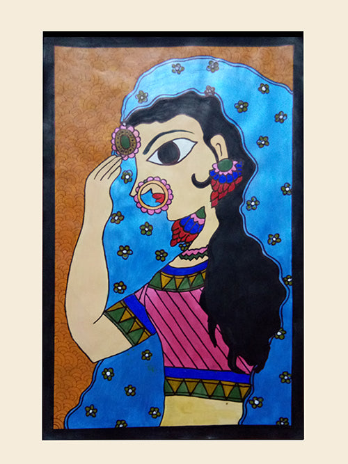 Lady Madhubani Painting